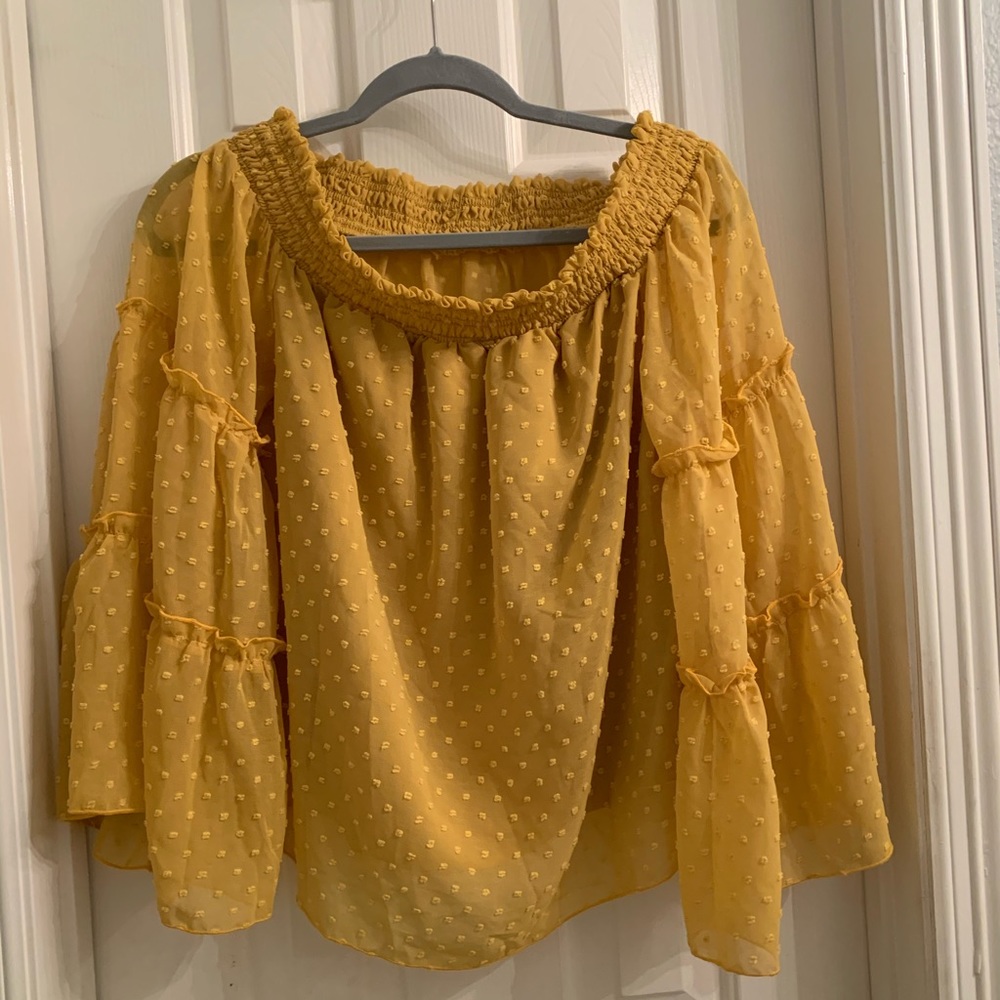 Off The Shoulder Yellow Top